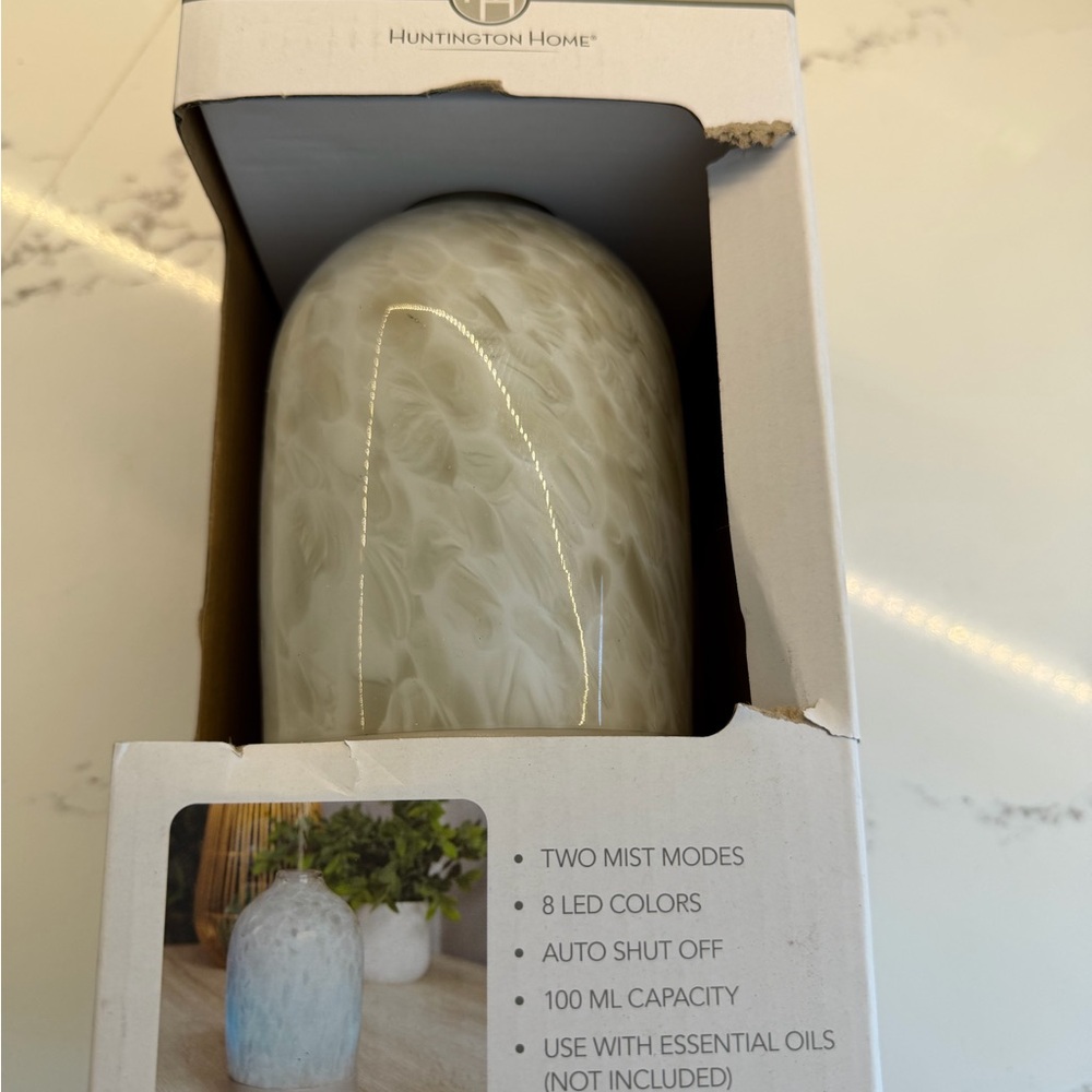 Huntington Home Swirled Cream Glass Diffuser